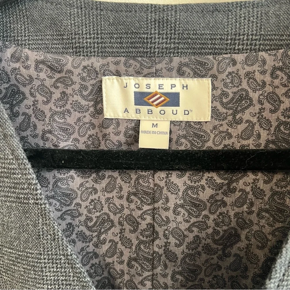 Joseph Abboud Charcoal Houndstooth Men’s Vest Wedding Fancy Business Career Work